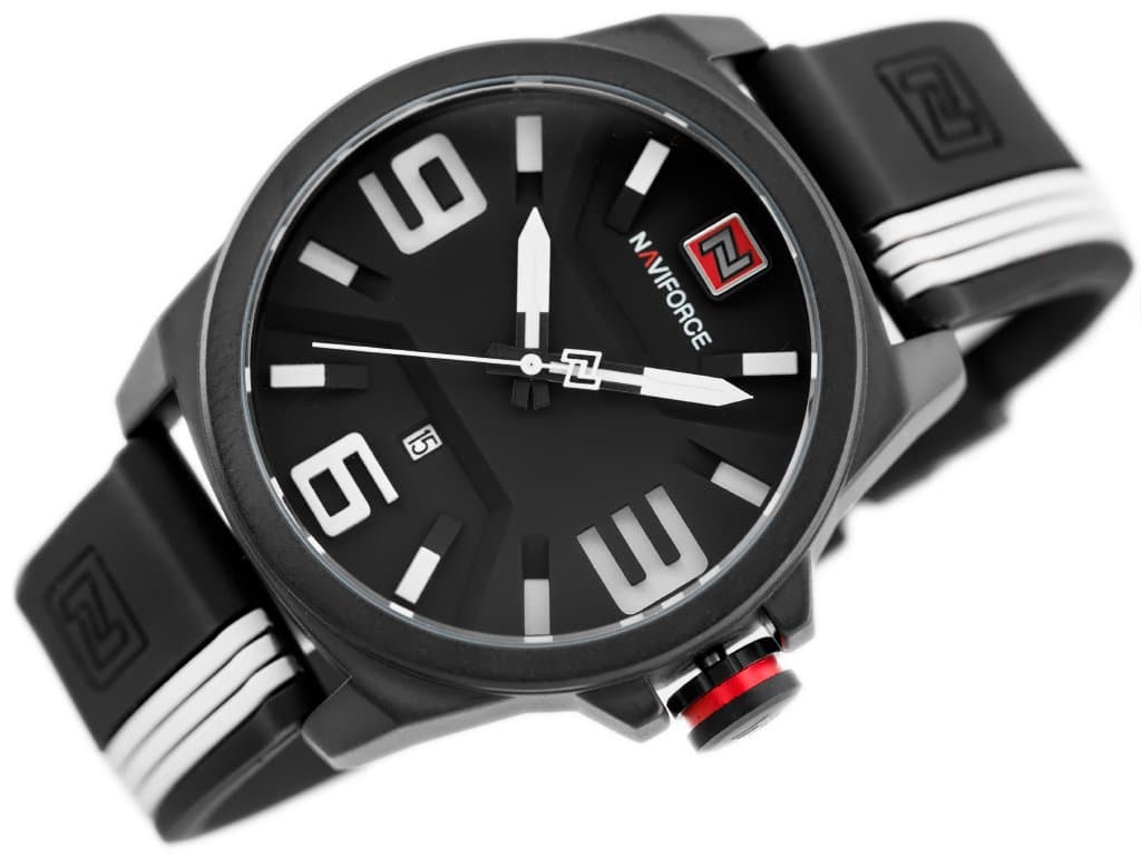 

ZEGAREK MĘSKI NAVIFORCE - NF9098 (zn045b) - black/white, Zn045b) - black/whit