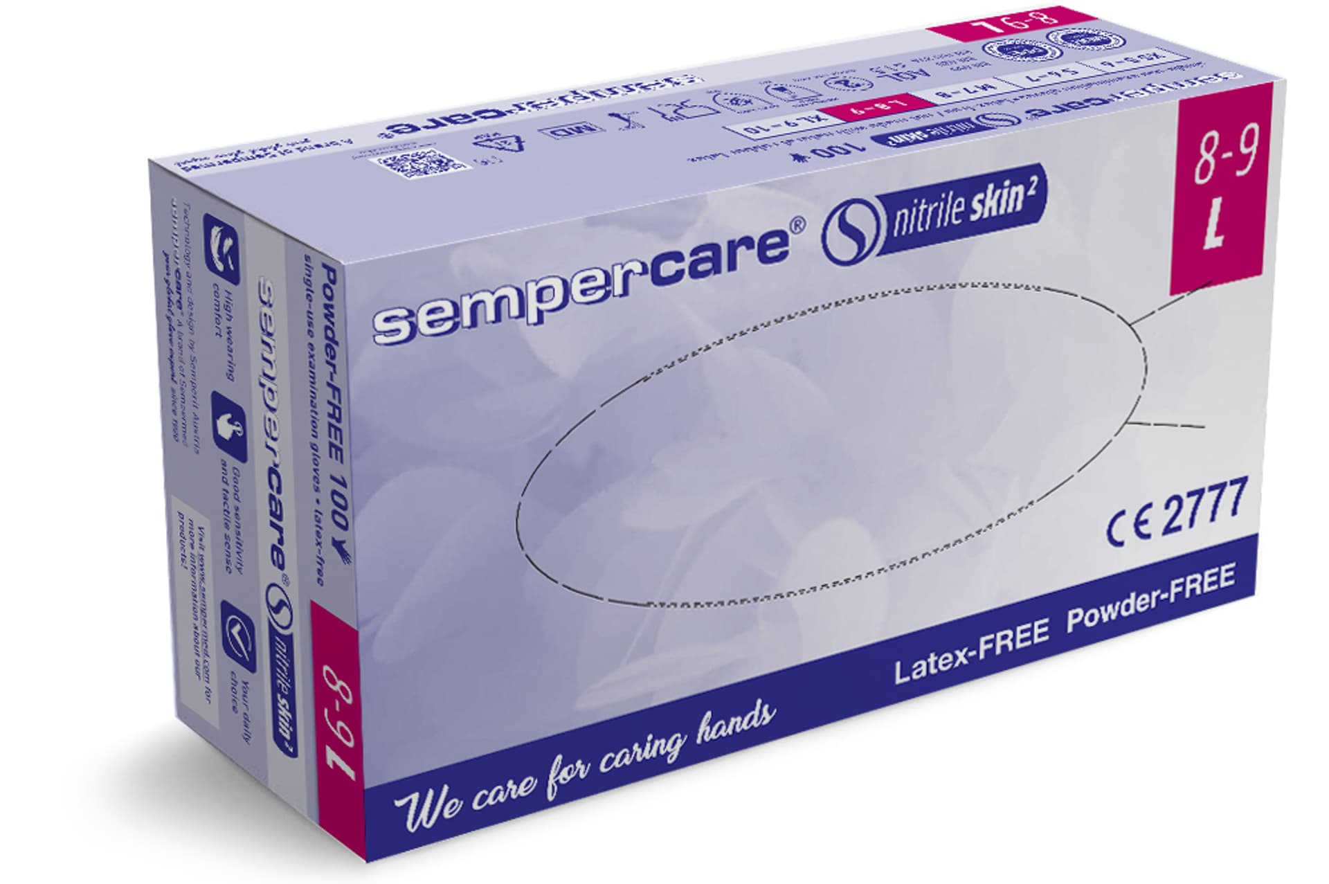 

Sempercare SKIN 2 rękawice nitrylowe PF r. L Rękawiczki diagnostyczne nitrylowe bezpudrowe 100 szt