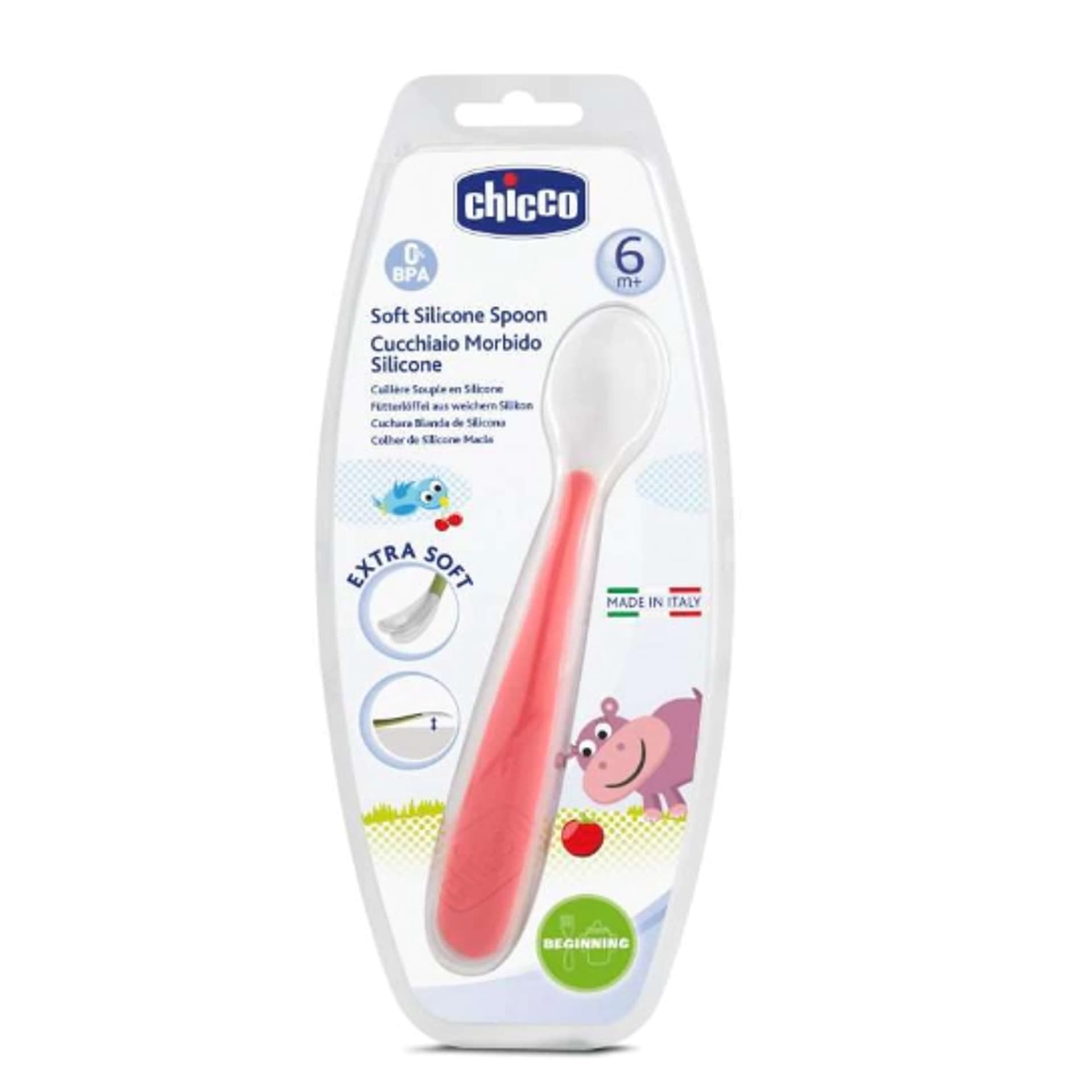 

Chicco Miękka łyżeczka silikonowa-bordowy Łyżeczka silikonowa