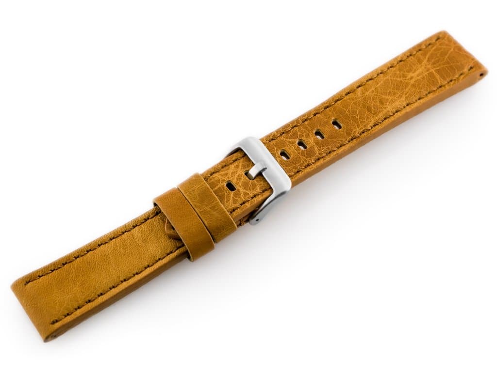 

Pasek skórzany do zegarka W48 - PREMIUM - camel - 24mm