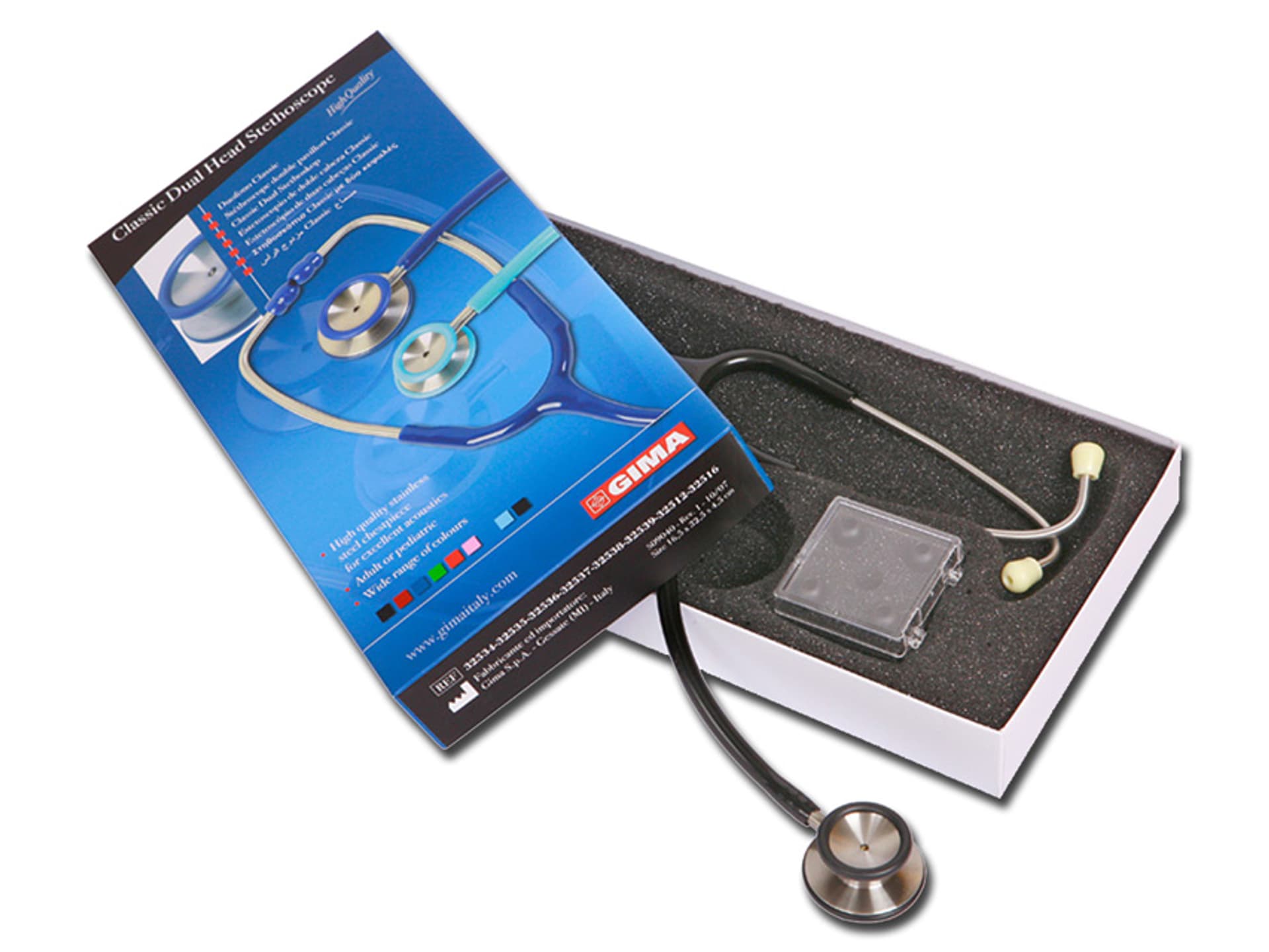 

GIMA CLASSIC DUAL HEAD STETHO - Czarny Stetoskop internistyczny