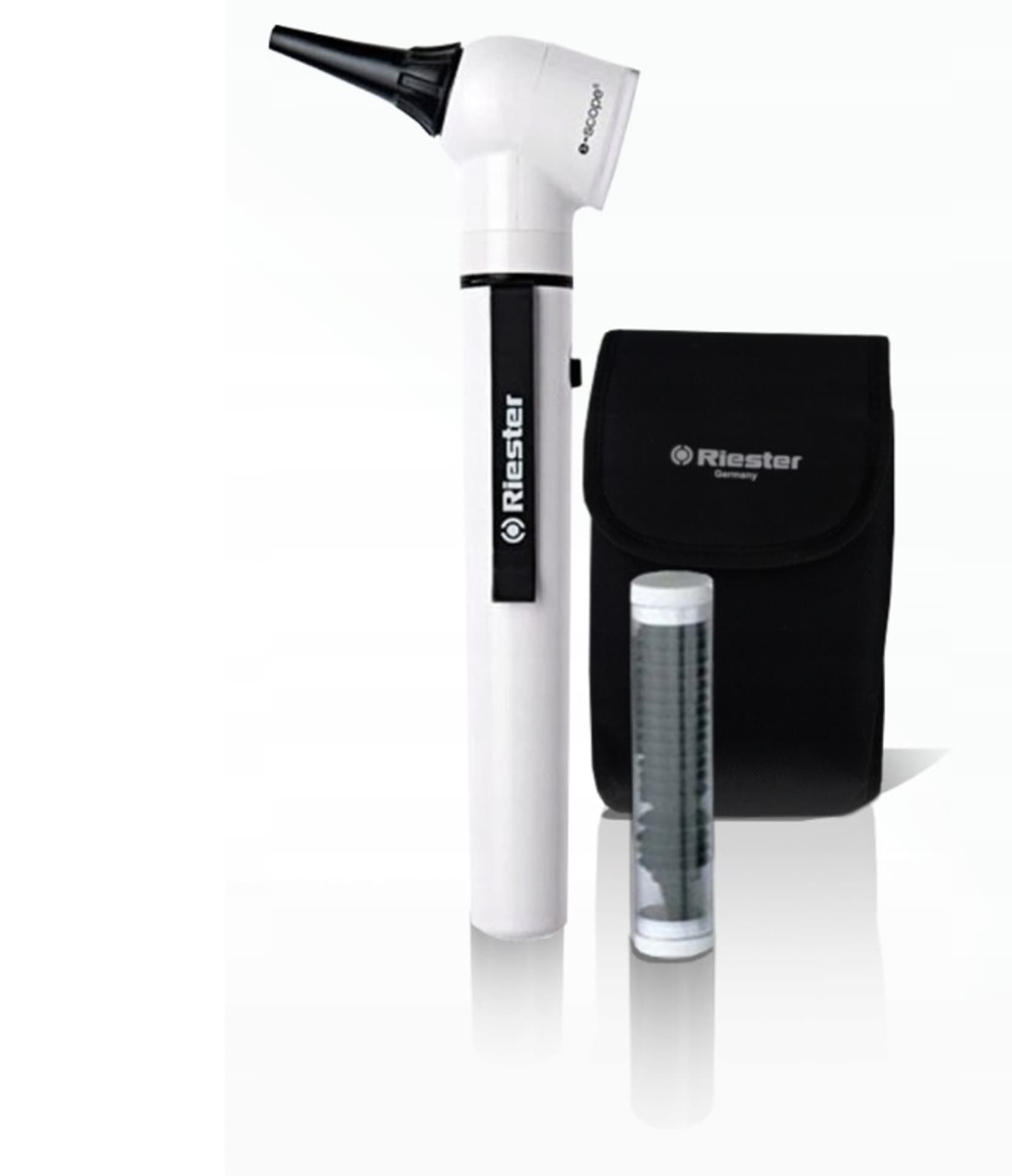 

Riester e-scope 2,5 V biały 2100-201 Kierunkowy otoskop e-scope z ksenonowym oświetleniem 2,5 V z miękkim etui