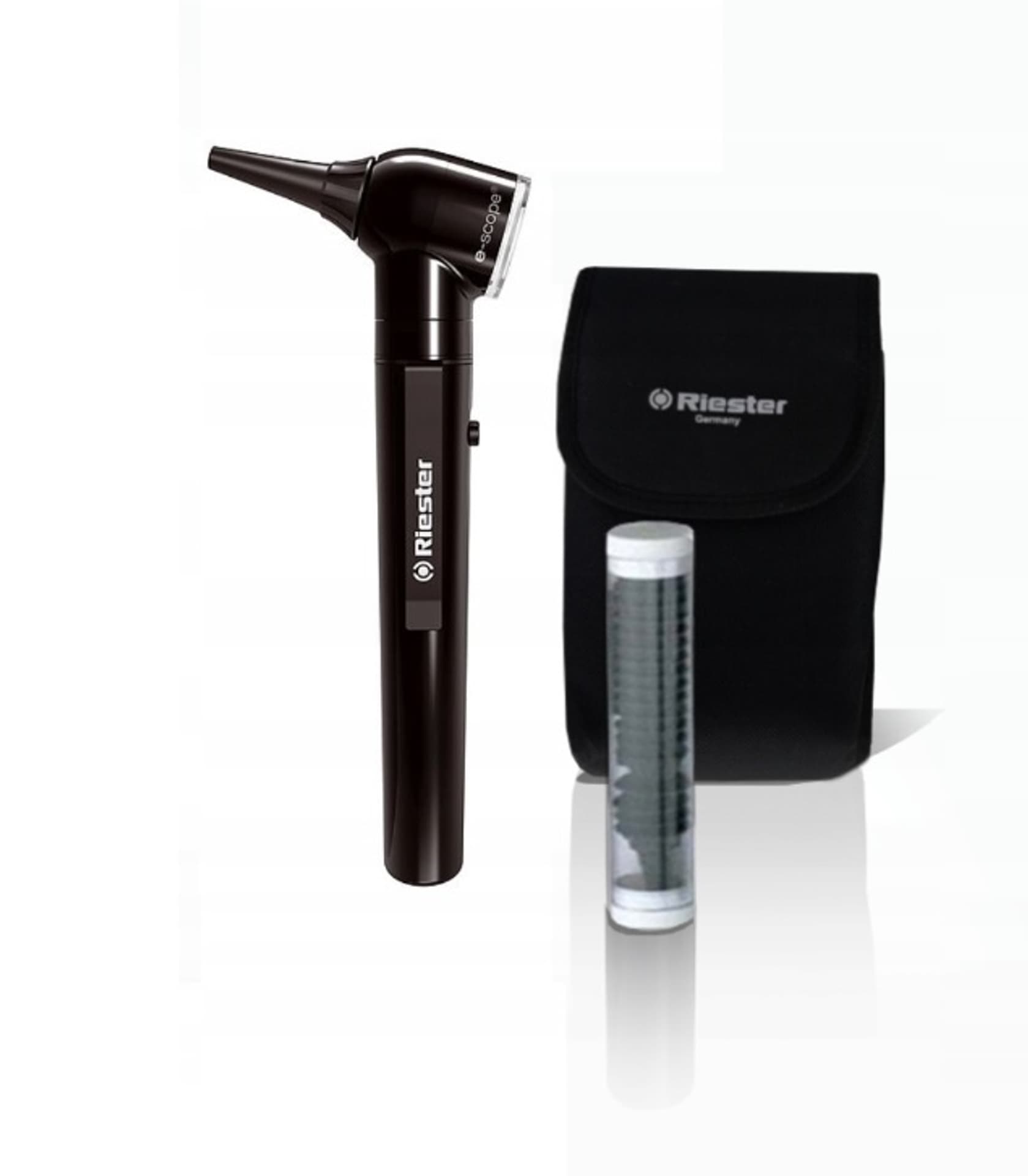 

Riester e-scope 2,5 V w miękkim etui czarny 2101-201 Kierunkowy otoskop e-scope z ksenonowym oświetleniem 2,5 V