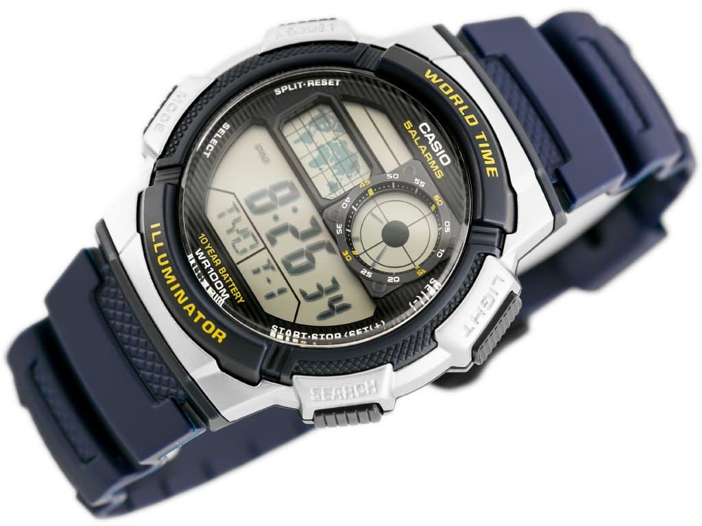 

ZEGAREK MĘSKI CASIO AE-1000W 2AV (zd073e) - WORLD TIME + BOX, Zd073e) - world time + bo