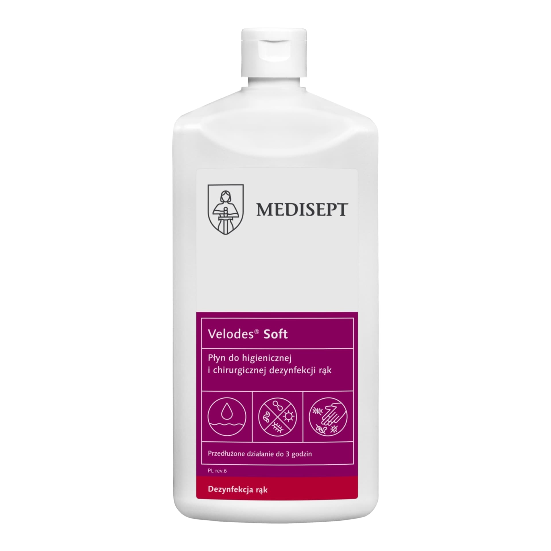 

Medisept Velodes Soft-500 ml Płyn do higienicznej i chirurgicznej dezynfekcji rąk