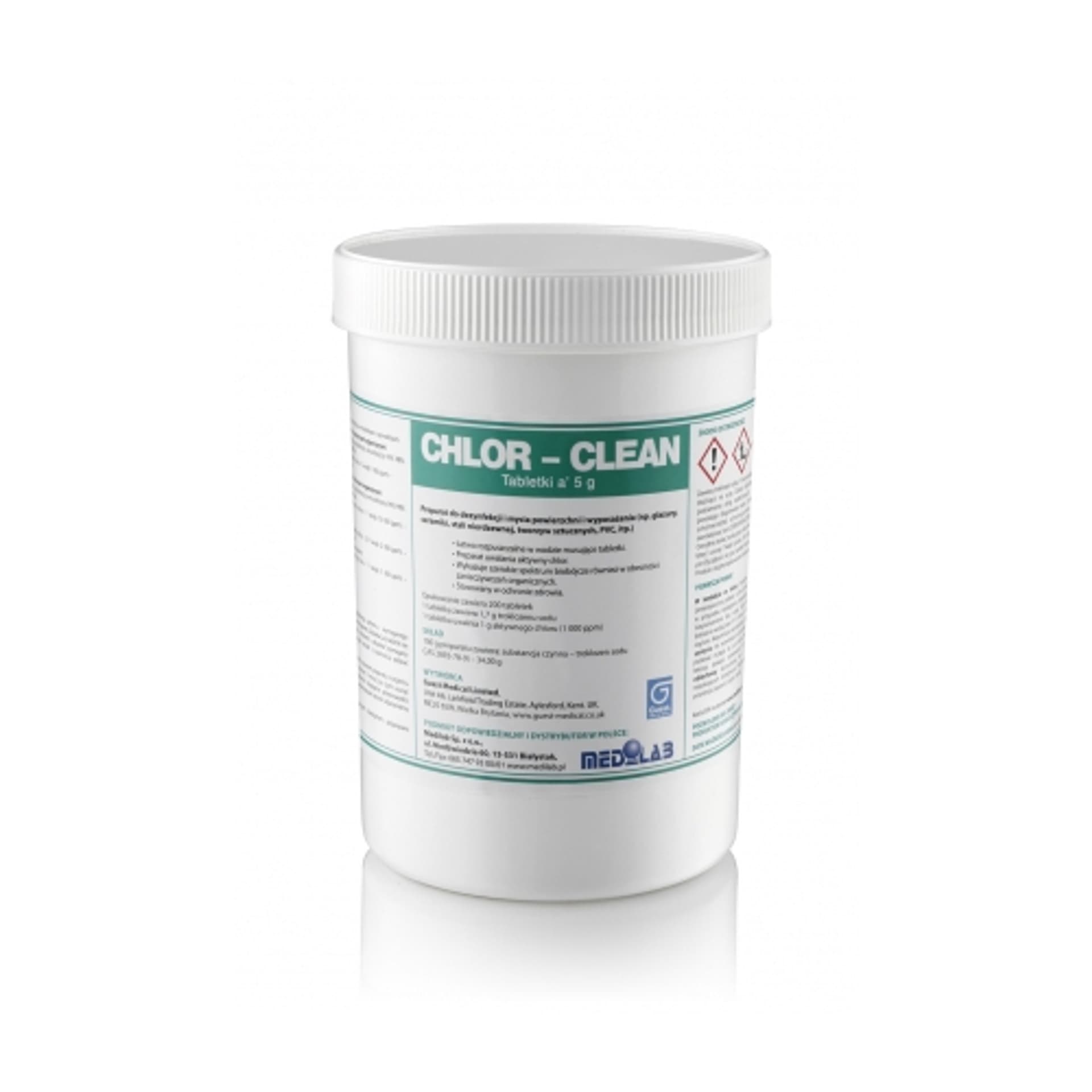 

Medilab Chlor-Clean Preparat w tabletkach o działaniu sporobójczym