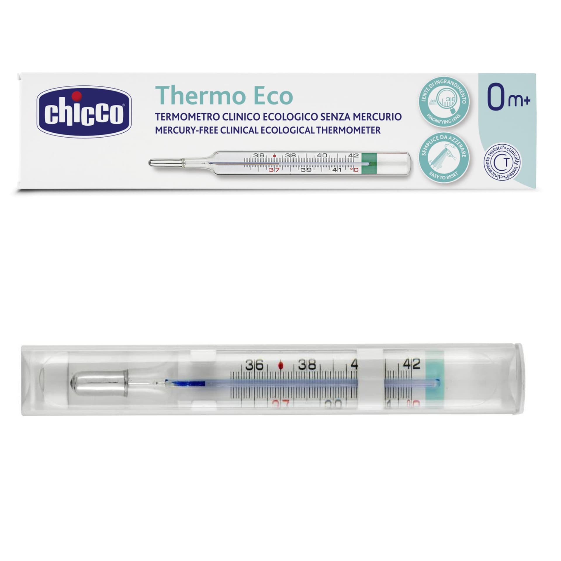 

Chicco Thermo Eco 0 m + Termometr ekologiczny bez rtęci