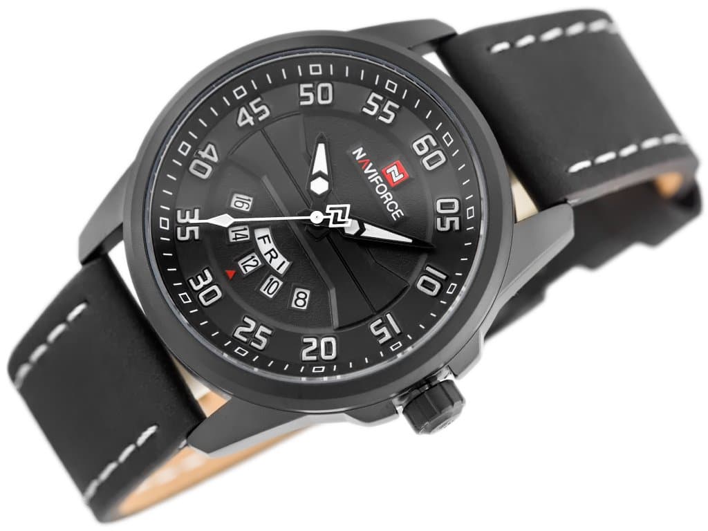 

ZEGAREK MĘSKI NAVIFORCE - NF9124 (zn055c) + BOX - black/white, Zn055c) + box - black/whit
