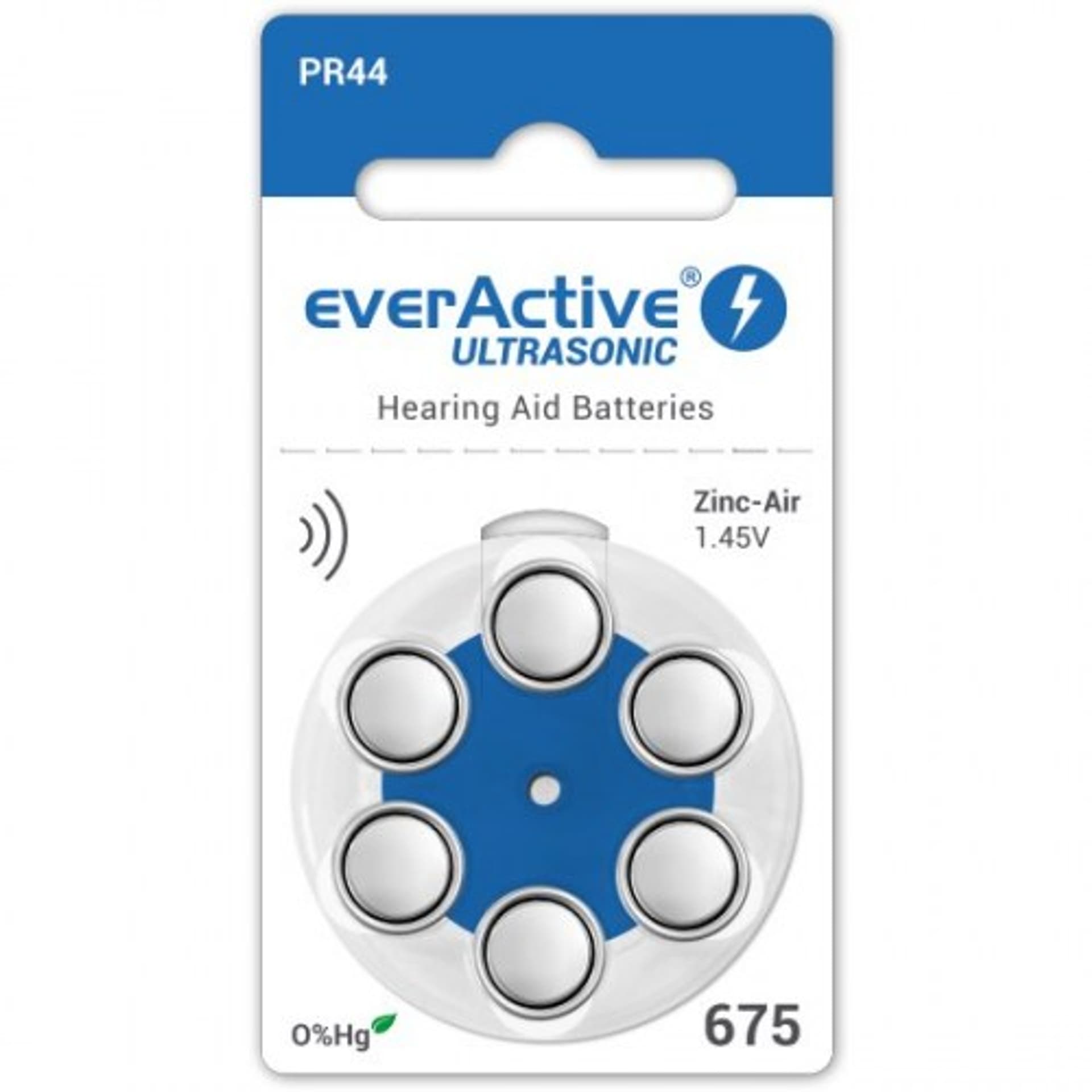 

everActive Ultrasonic 1,45 V rozmiar 675 Bateria do aparatów słuchowych opakowanie 6 szt
