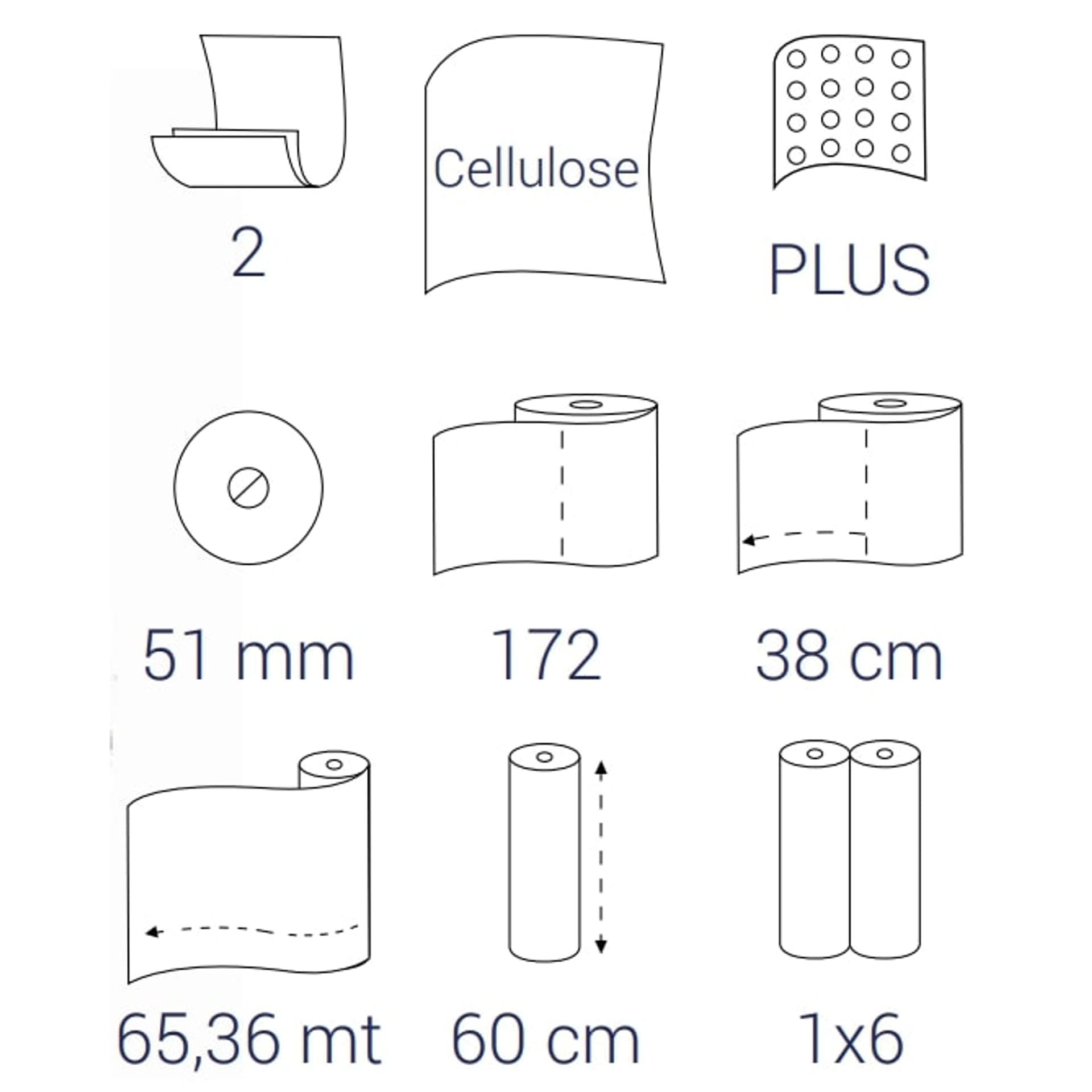 

Bulkysoft podkład medyczny-60 cm X 65,36 m Biały, dwuwarstwowy