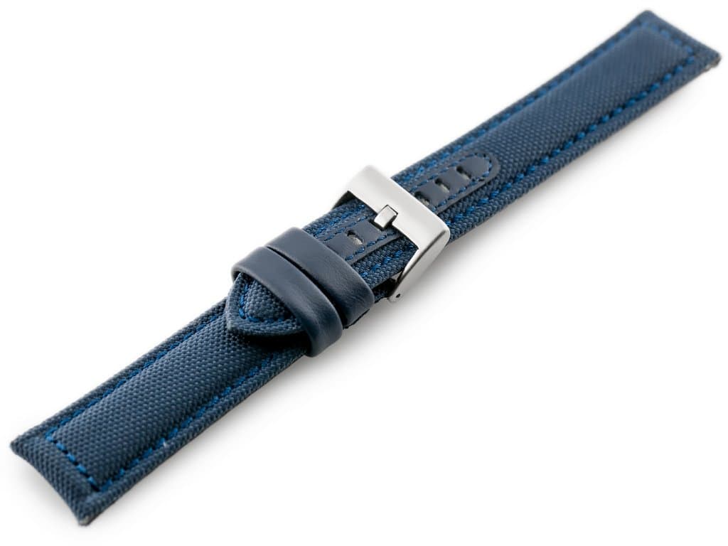 

Pasek skórzany do zegarka W34 - PREMIUM - granatowy - 26mm
