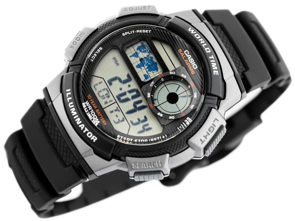 

ZEGAREK MĘSKI CASIO AE-1000W 1BVDF (zd073g) - WORLD TIME + BOX, Zd073g) - world time + bo