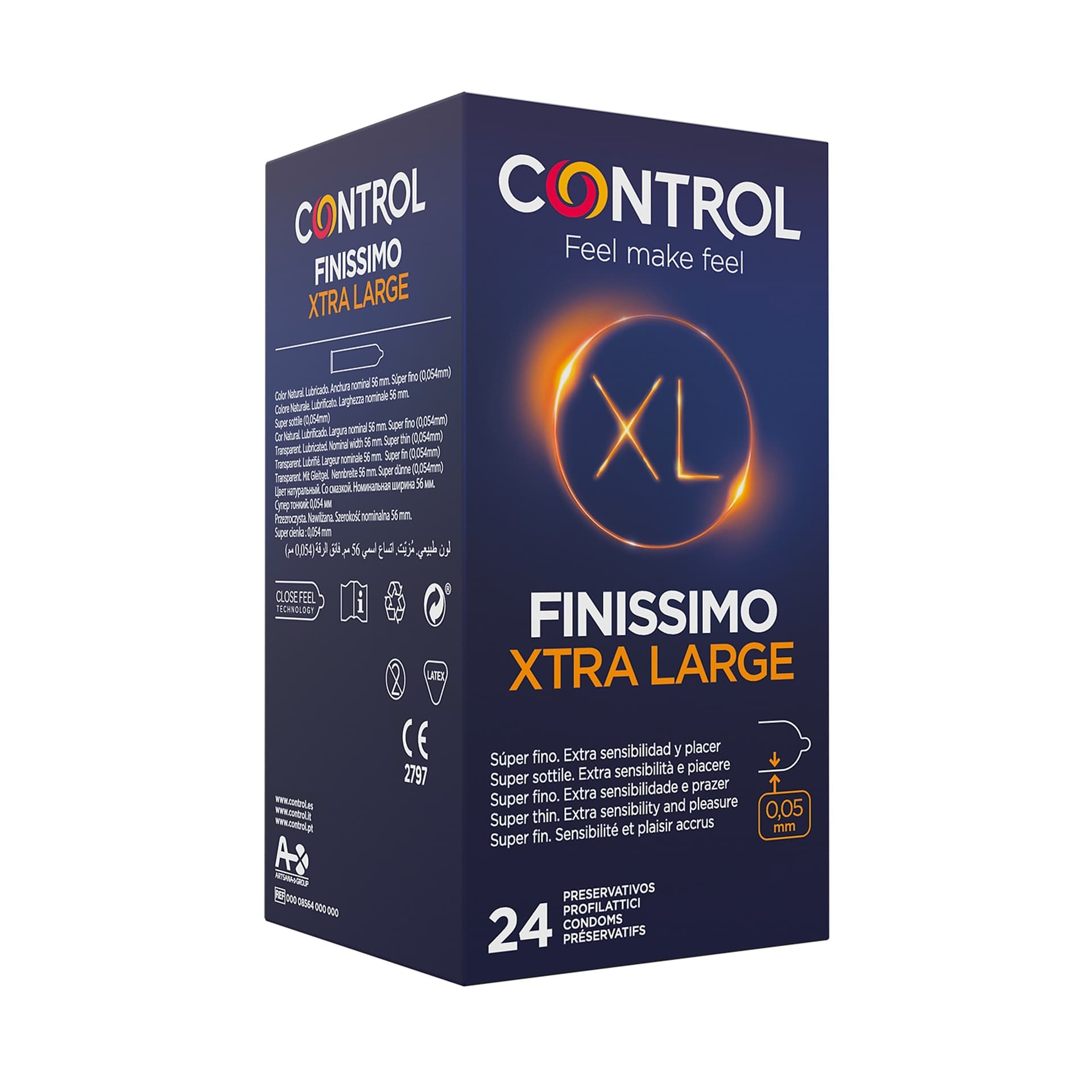 

Control Finissimo XL 24 supercienkie prezerwatywy XL