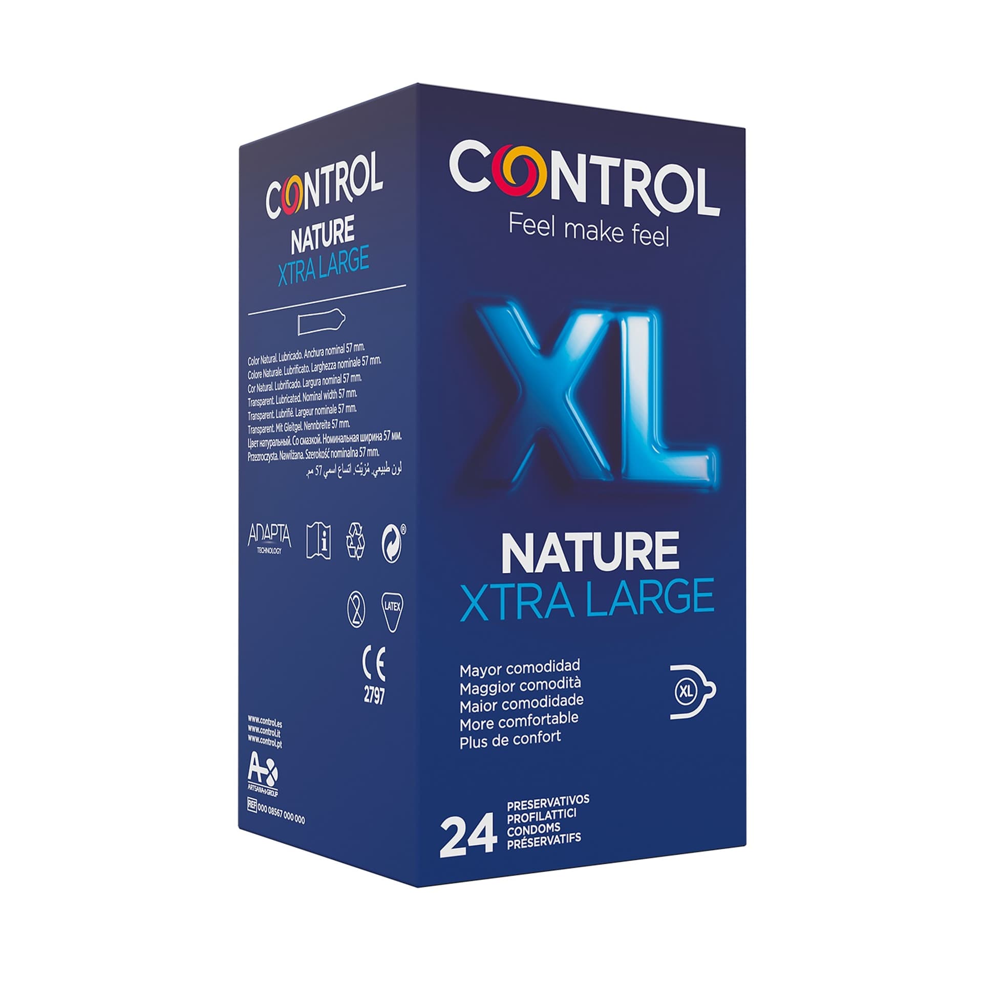 

Control Nature XL 24 prezerwatywy XL