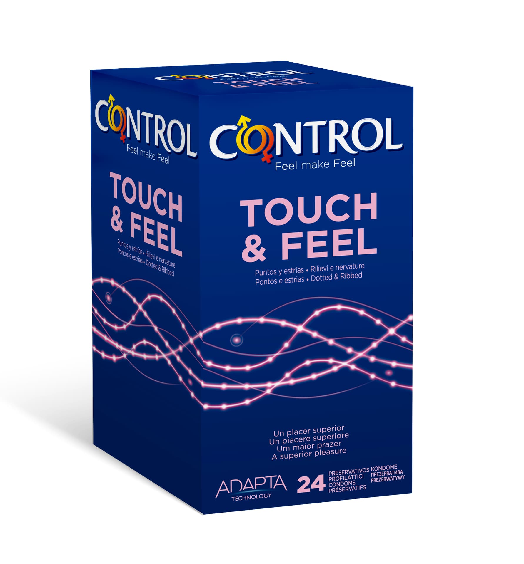 

Control Touch & Feel 24 stymulujące prezerwatywy