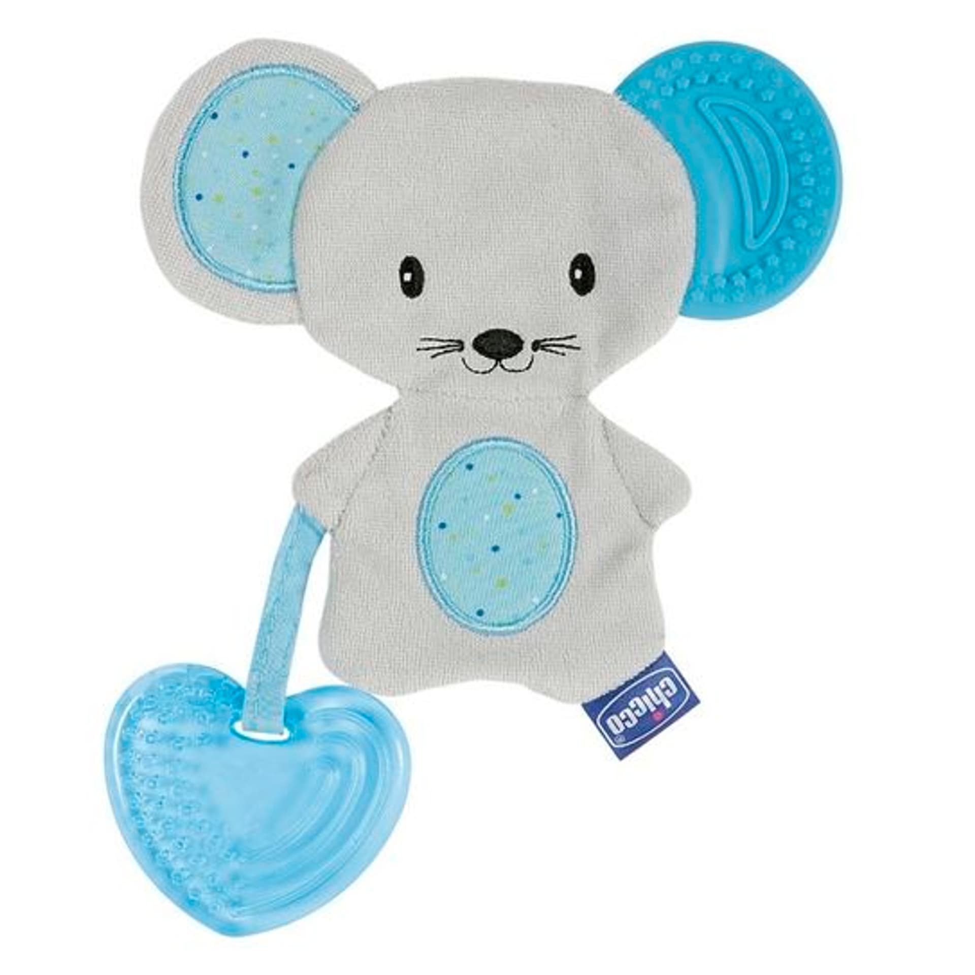 

Chicco gryzak z maskotką 4m+ -niebieski Gryzak z maskotką 4m+