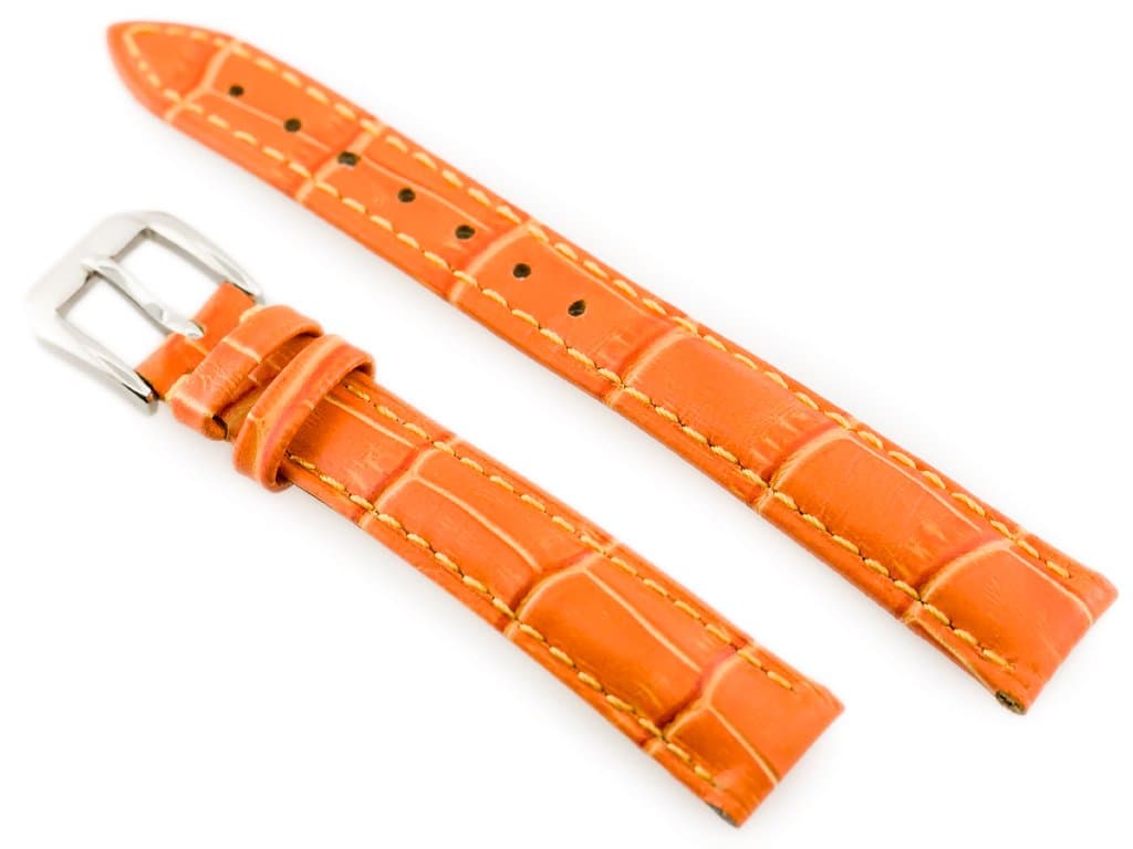 

Pasek skórzany do zegarka W64 - pomarańczowy 14mm