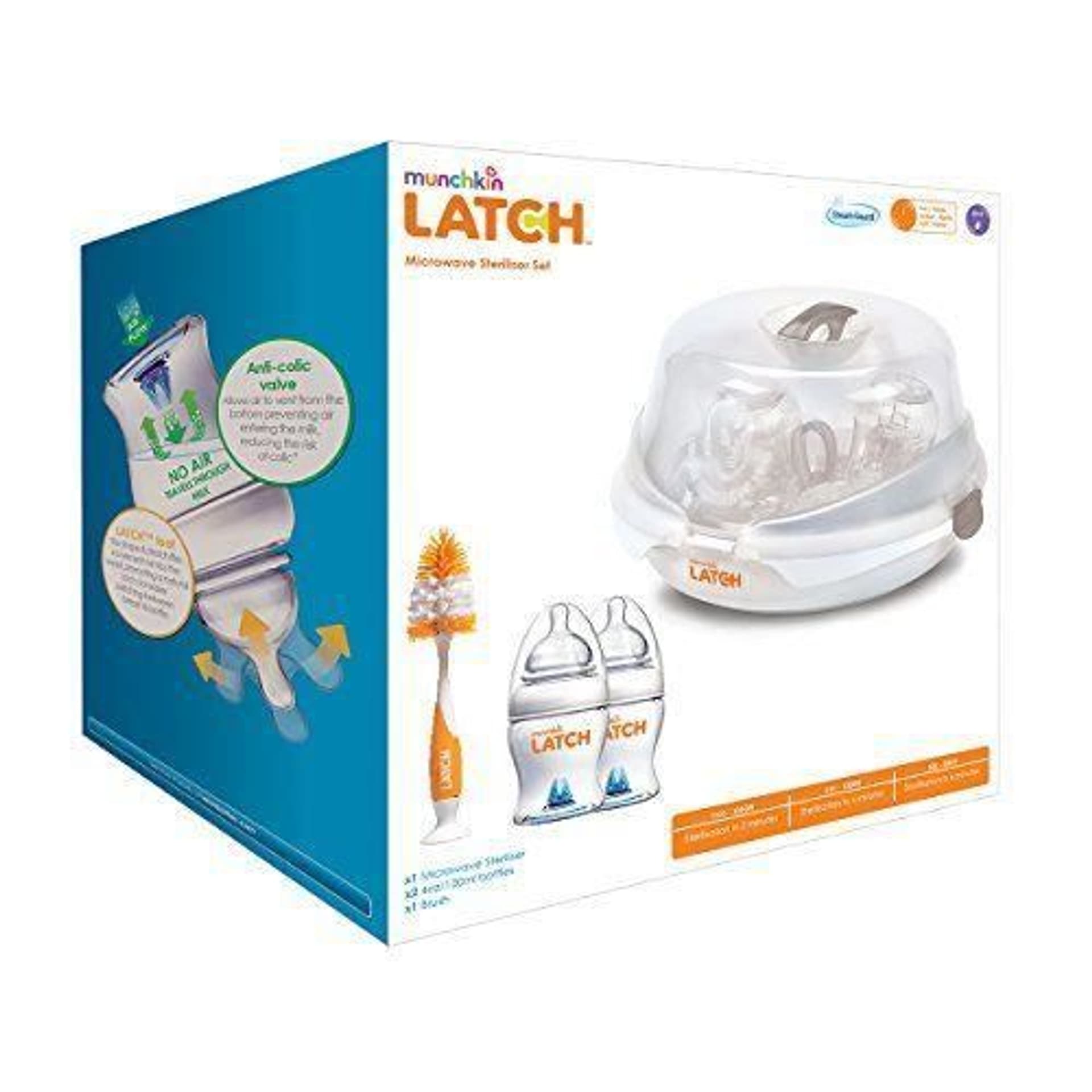 

Munchkin Latch 0m+ Zestaw butelek ze sterylizatorem