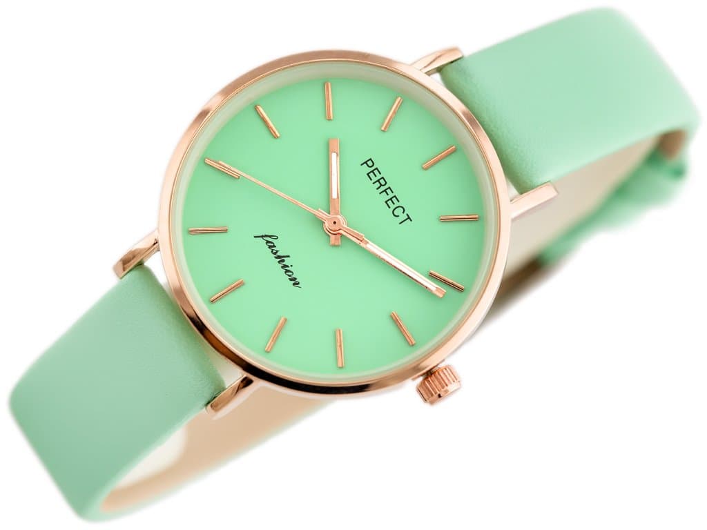 

ZEGAREK DAMSKI PERFECT A0359 - zielony / rosegold (zp841e)