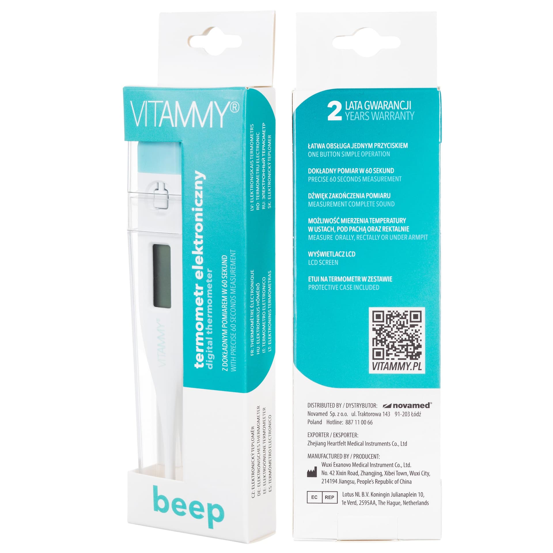 

VITAMMY Beep Termometr elektroniczny, termometr piórkowy