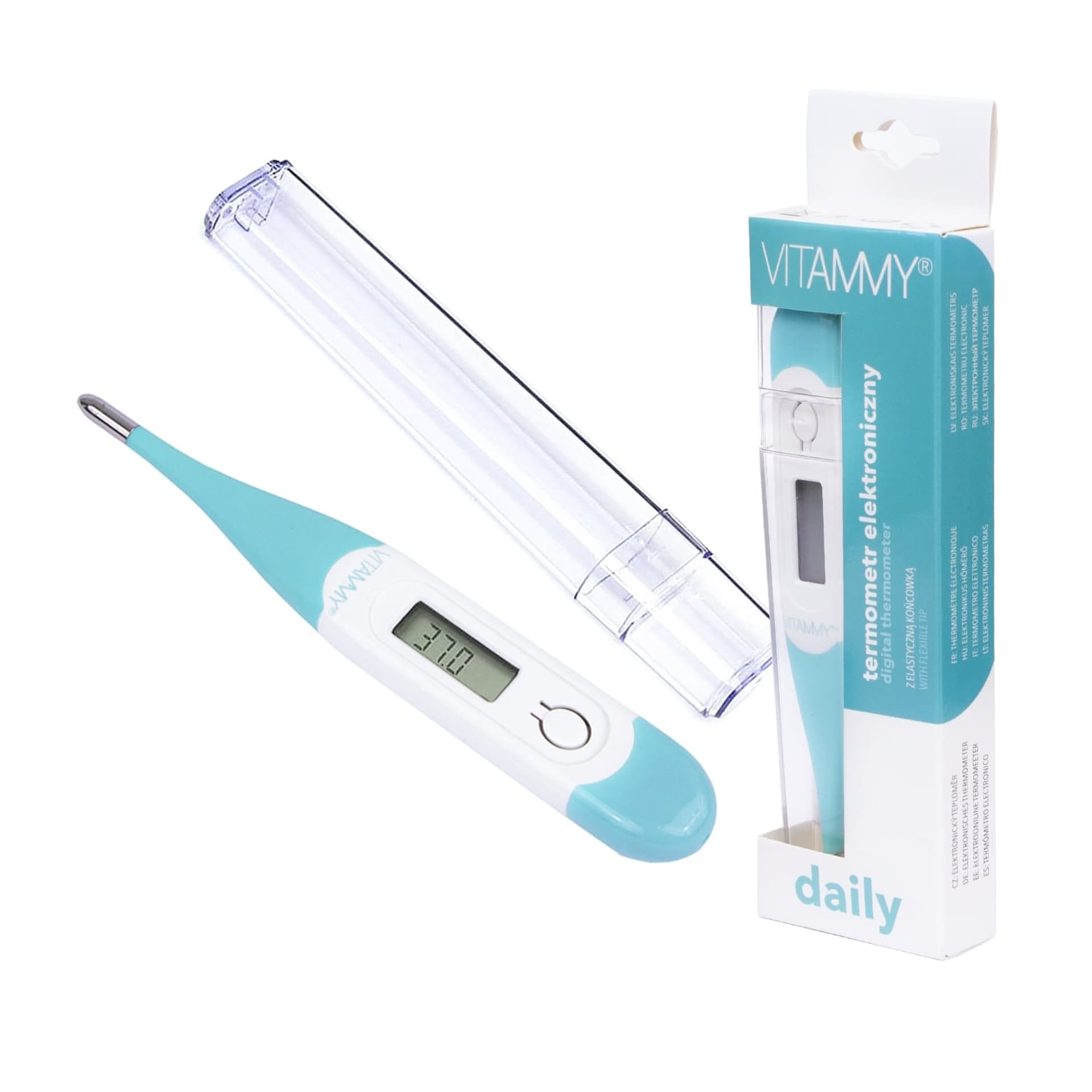 

VITAMMY Daily /display 10 szt Termometr elektroniczny, elastyczna końcówka