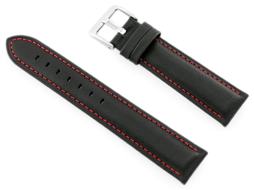 

Pasek skórzany do zegarka BISSET BS-158 - 20mm (red)
