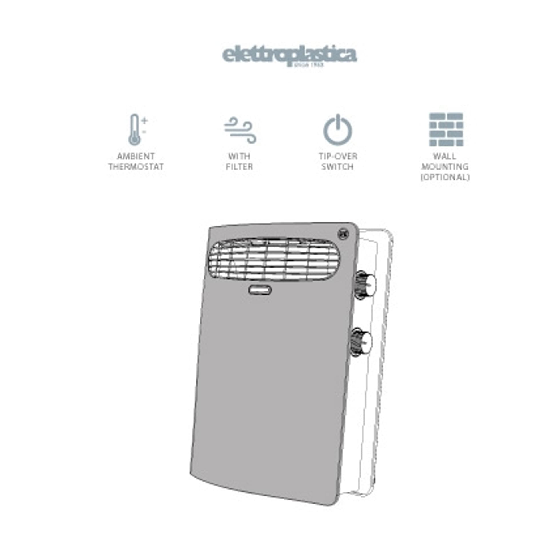 

Supra TL152 Termowentylator BOOK1, farelka, grzejnik 2000 wat