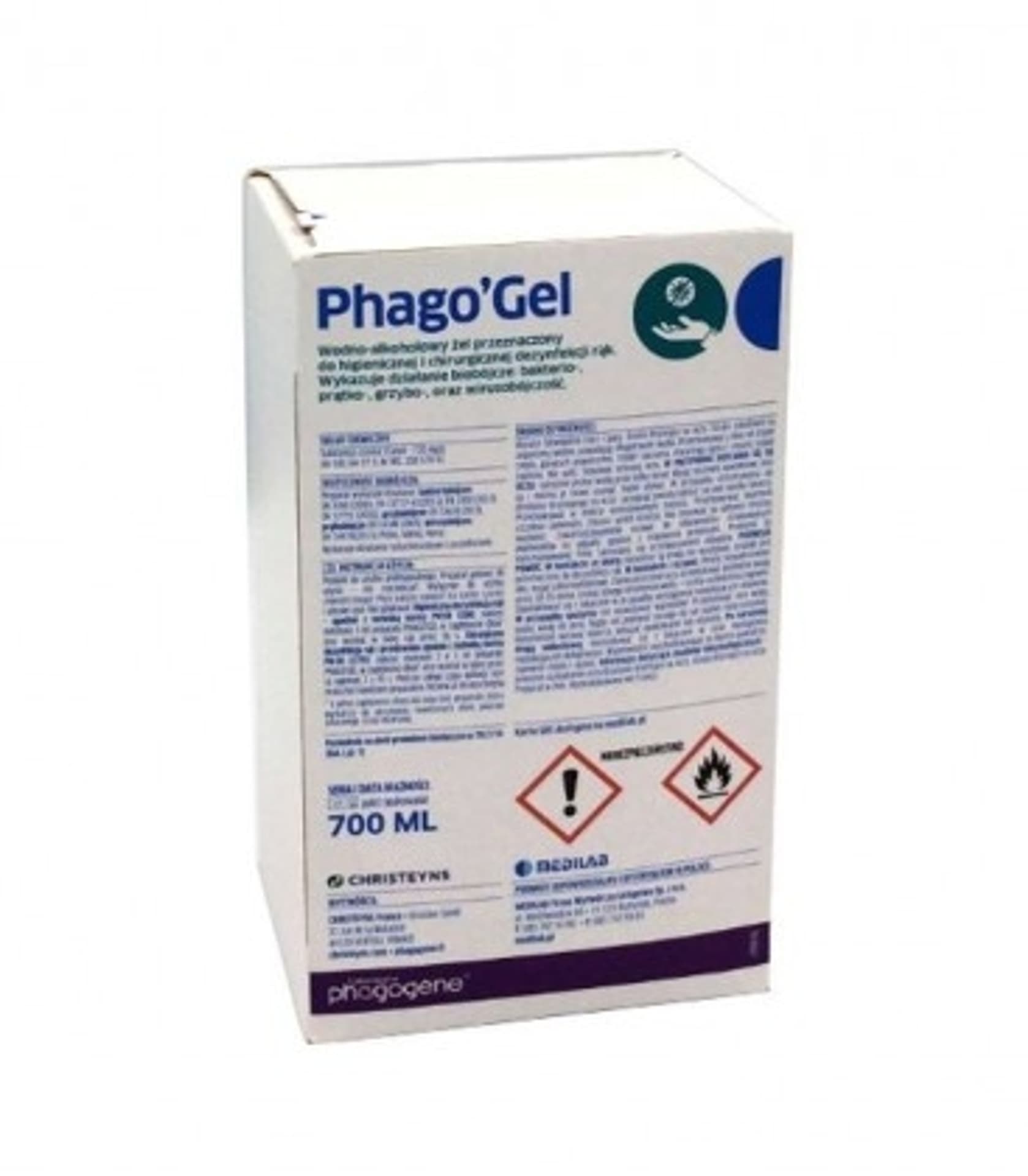 

STERISOL PHAGO GEL 700 ML Medilab żel do higienicznej i chirurgicznej dezynfekcji rąk