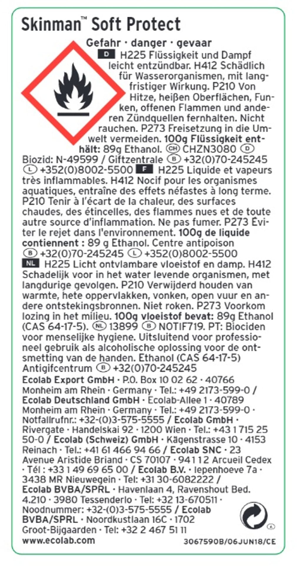 

Skinman Soft Protect ECOLAB - 5L wirusobójczy preparat w płynie do dezynfekcji rąk z witaminą E, gliceryną i pantenolem