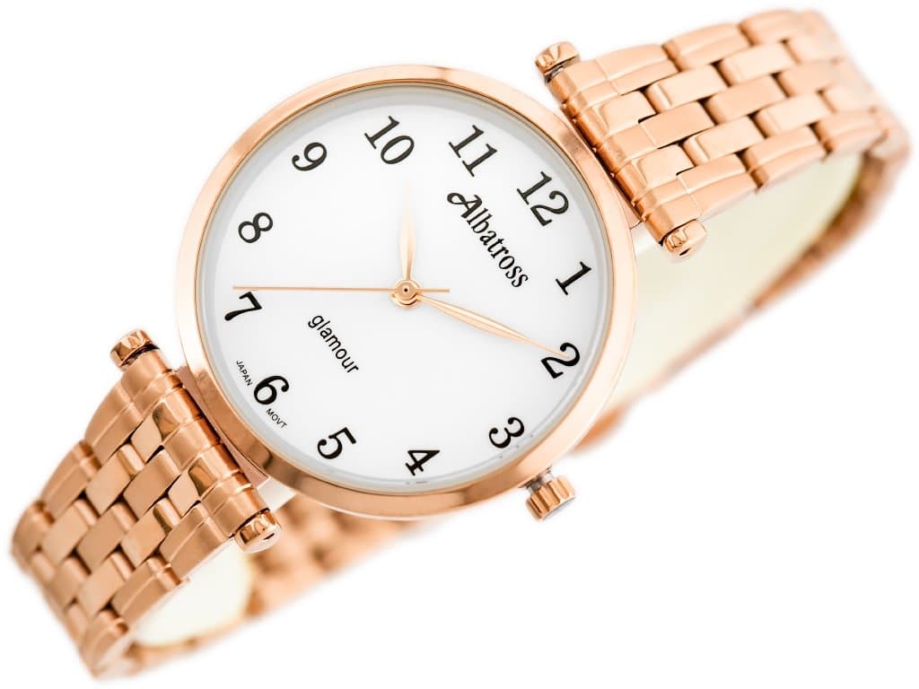 

ZEGAREK DAMSKI ALBATROSS Glamour ABBB97 (za537c) rose gold/white, Za537c) rose gold/whit