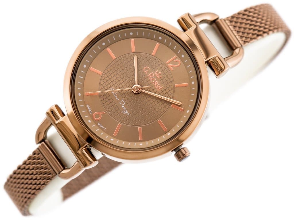 

ZEGAREK G. ROSSI - LESTI - 3652B (zg772g) - copper + BOX, Zg772g) - copper + bo