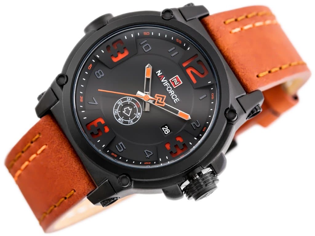 

ZEGAREK MĘSKI NAVIFORCE - NF9099 (zn079c) - orange + box, Zn079c) - orange + bo