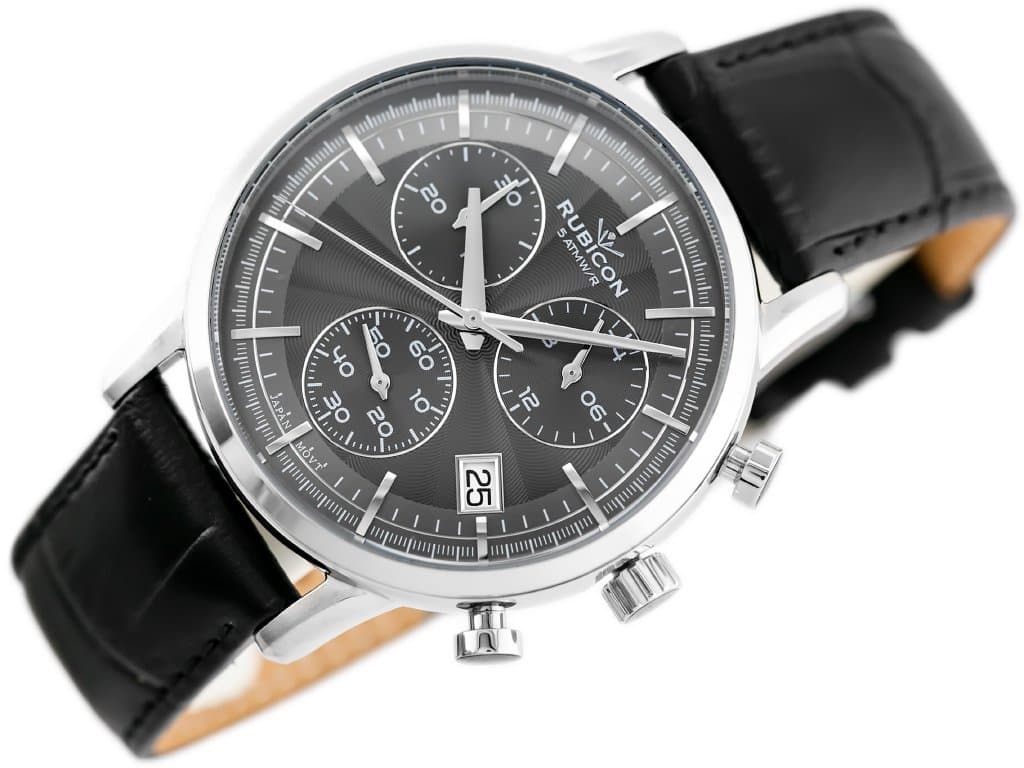 

ZEGAREK MĘSKI RUBICON RNCD99 - CHRONOGRAF (zr097a) black, Zr097a) blac