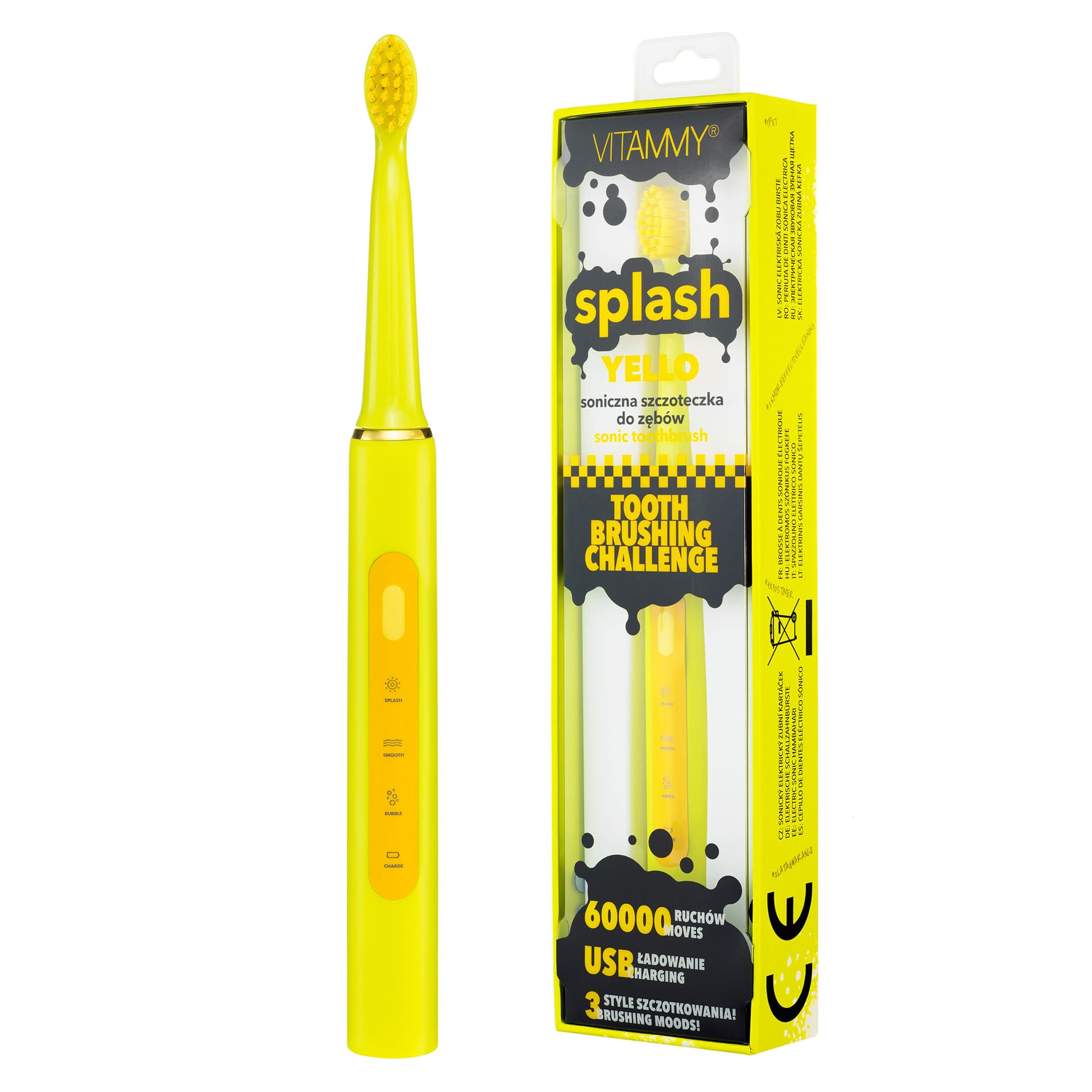 

VITAMMY splash yello Szczoteczka soniczna 8 lat + żółta