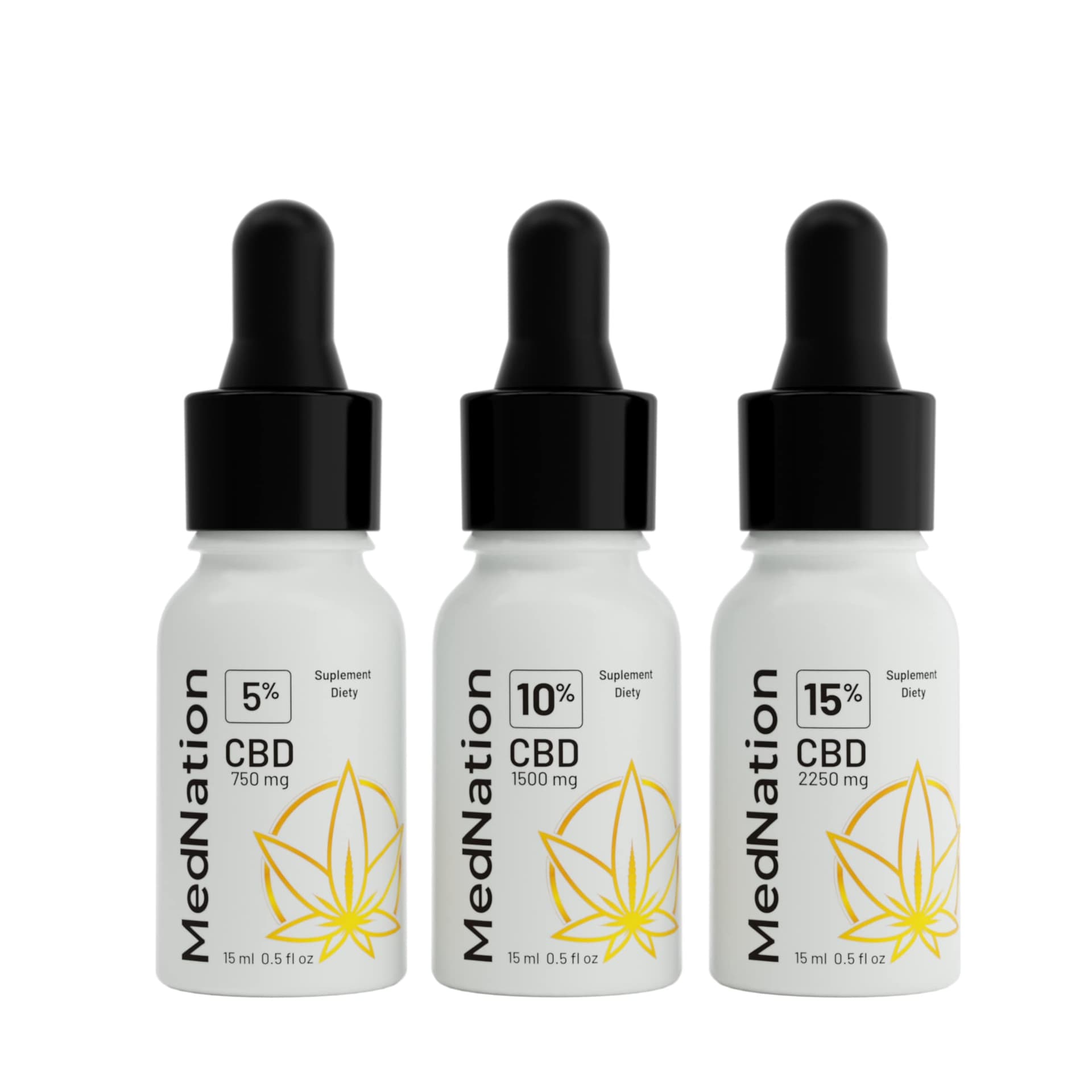 

Med Nation CBD GOLD 15 ml, 2250 mg, 15% Olejek o pełnym spektrum kannabinoidów, flawonoidów oraz terpenów