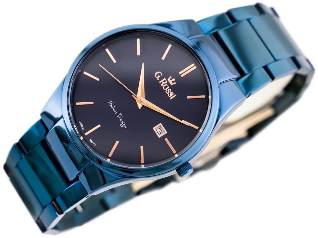 

ZEGAREK G. ROSSI - 8245B2-6F3 (zg259g) navy blue + BOX, Zg259g) navy blue + bo