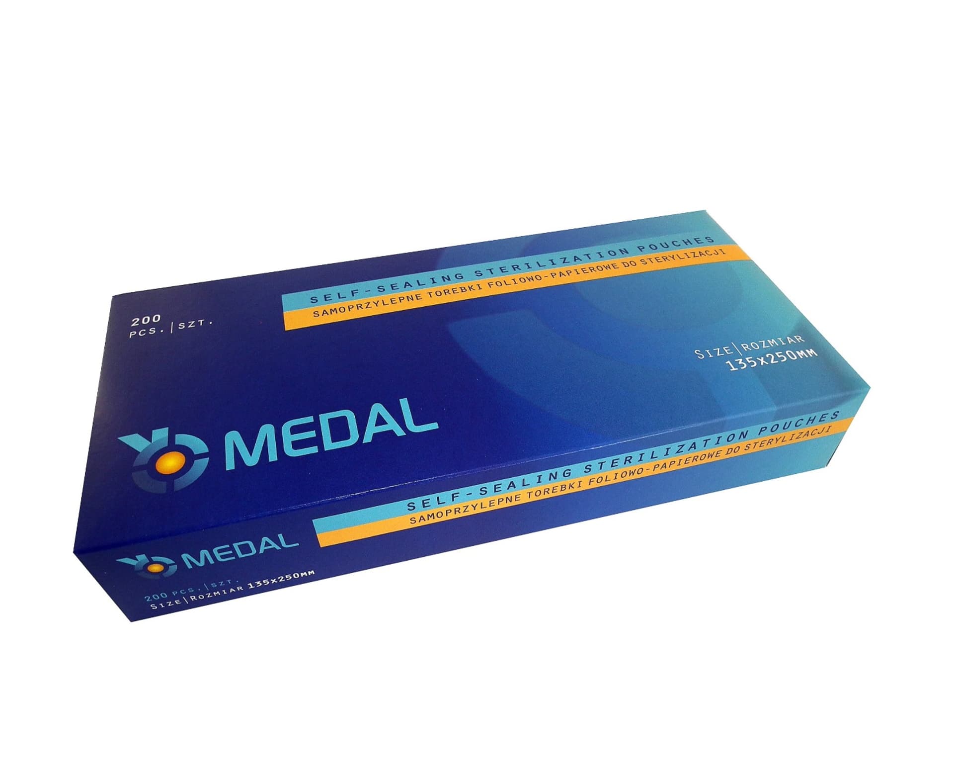 

Torebki do sterylizacji MEDAL SAMOPRZYLEPNE 135 mm x 250 mm 200 szt Torebki do sterylizacji 135 mm x 250 mm 200 szt
