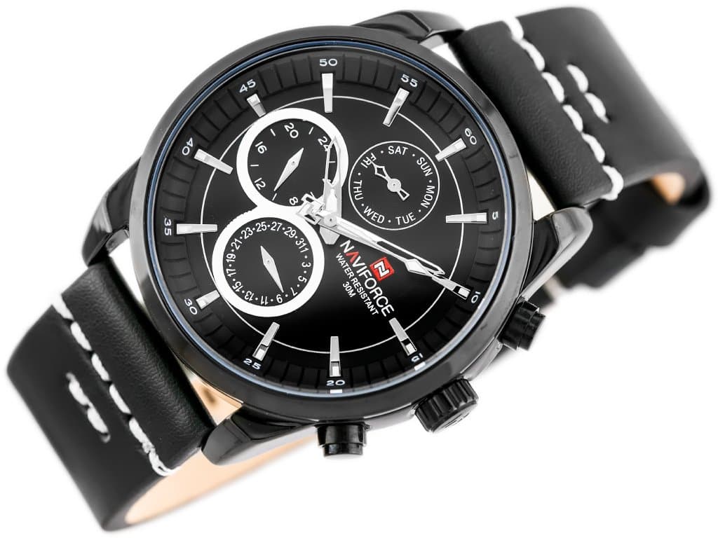 

ZEGAREK MĘSKI NAVIFORCE - NF9148 (zn085d) black + BOX, Zn085d) black + bo