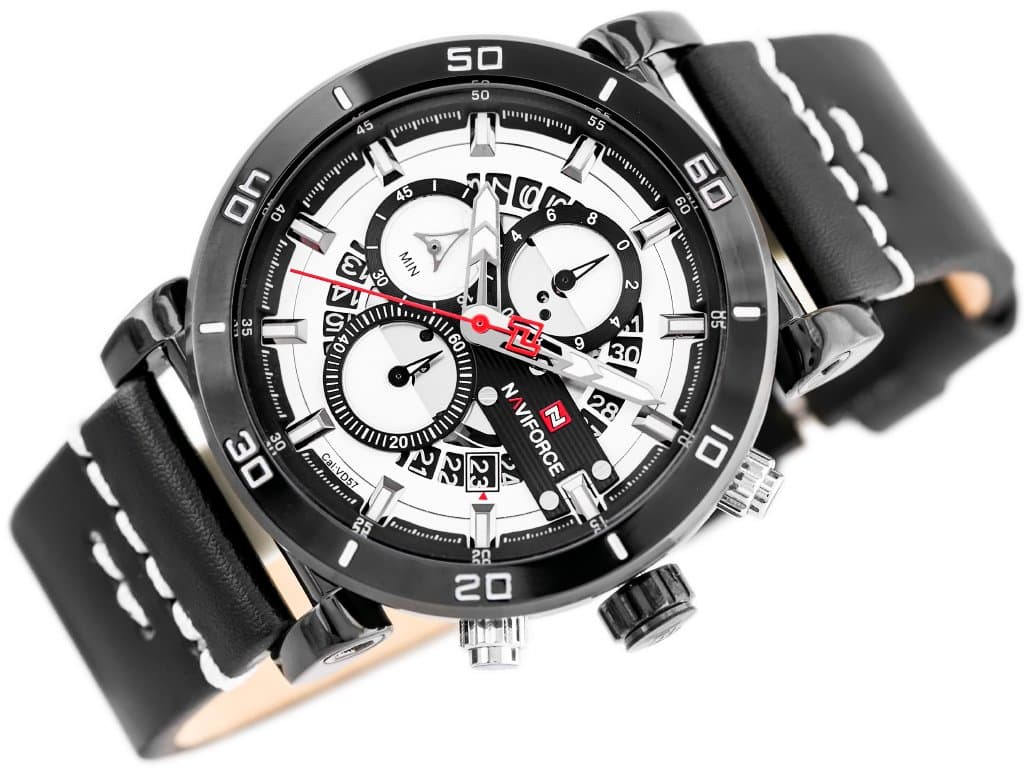 

ZEGAREK MĘSKI NAVIFORCE - NF9131 (zn086a) black/w. + BOX, Zn086a) black/w. + bo