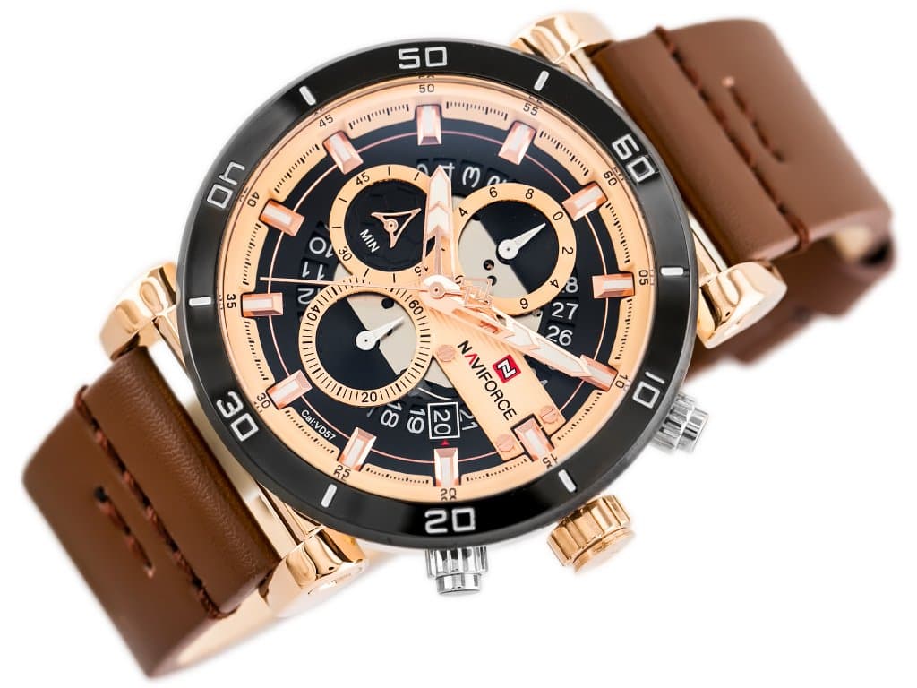 

ZEGAREK MĘSKI NAVIFORCE NF9131 (zn086d) rose gold + BOX, Zn086d) rose gold + bo