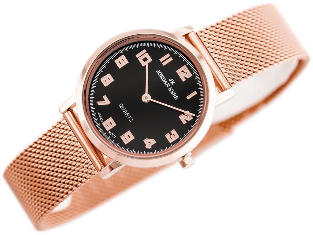 

ZEGAREK DAMSKI JORDAN KERR - I2001 (zj937e) rosegold/black, Zj937e) rosegold/blac