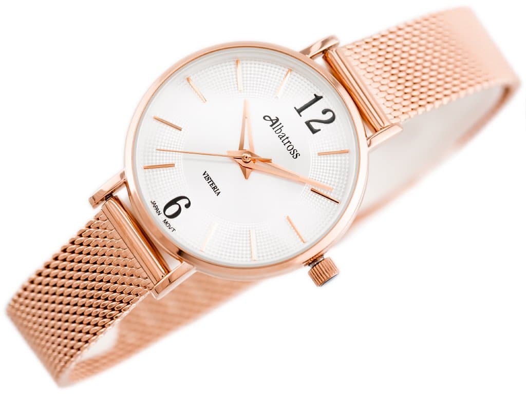 

ZEGAREK DAMSKI ALBATROSS ABBC16 (za543e) rose gold / silver, Za543e) rose gold / silve