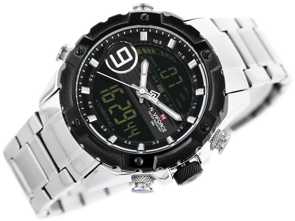 

ZEGAREK MĘSKI NAVIFORCE - NF9146S (zn089a) - silver/black + BOX, Zn089a) - silver/black + bo