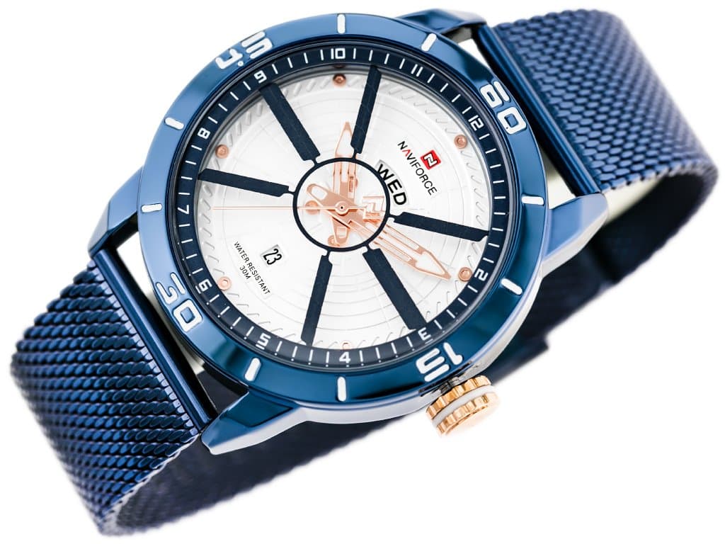 

ZEGAREK MĘSKI NAVIFORCE - NF9155 (zn092d) blue/silver + BOX, Zn092d) blue/silver + bo
