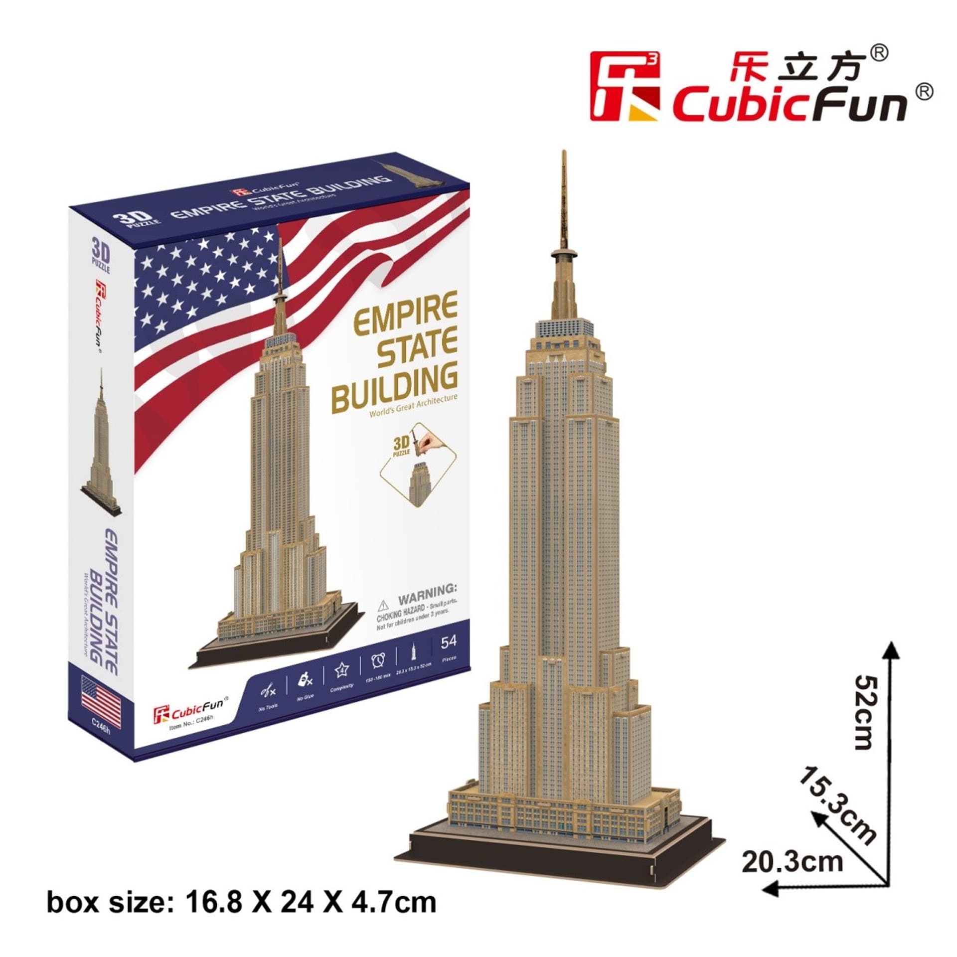 

Puzzle 3D Empire State Building 54 elementy