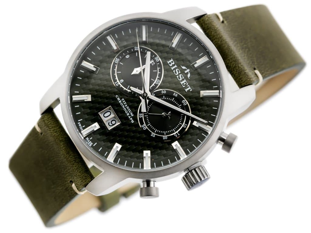 

ZEGAREK MĘSKI BISSET BSCF19 - TYTANOWY - CHRONOGRAF (zb088b)