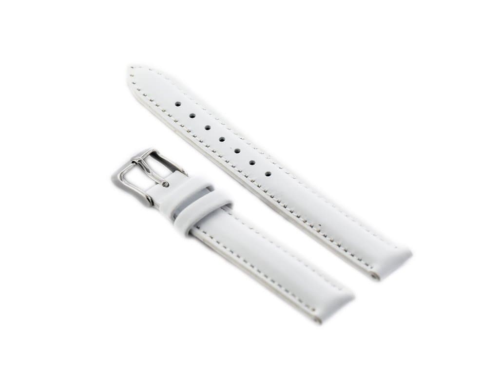 

Pasek skórzany do zegarka W46 - biały - 12mm
