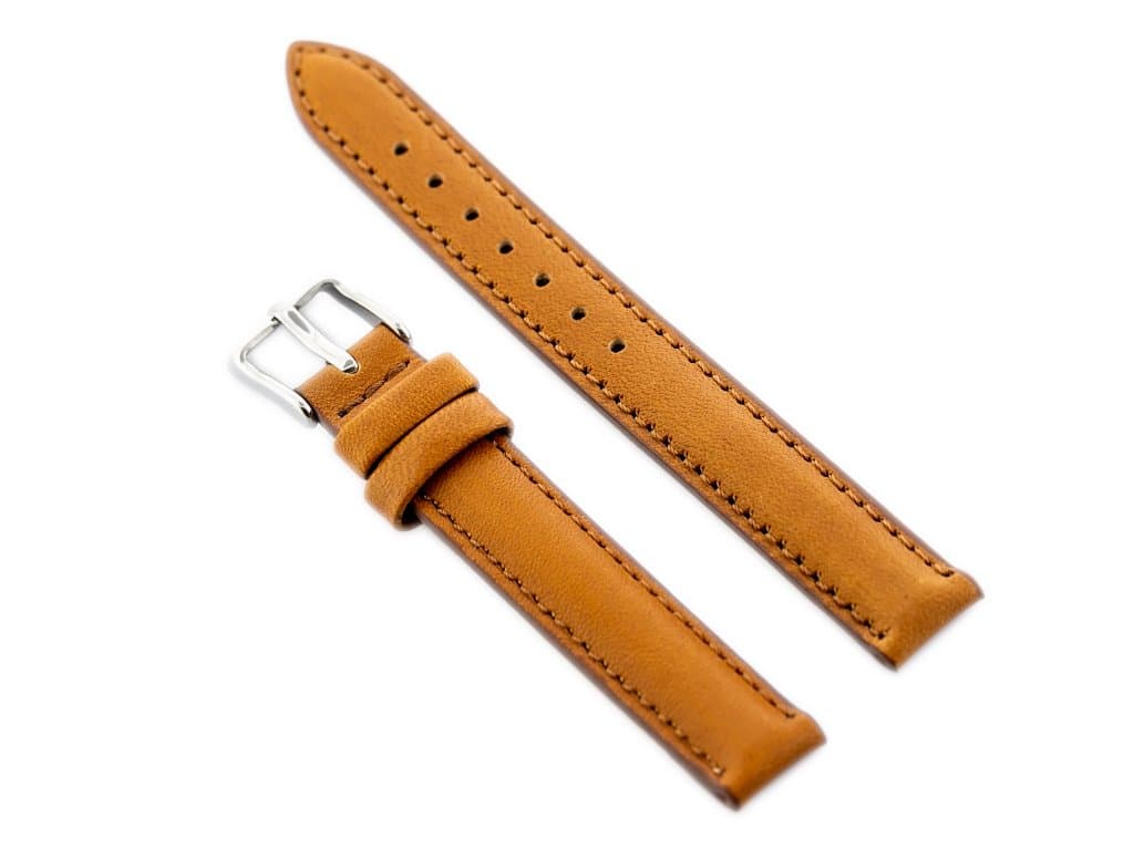 

Pasek skórzany do zegarka W46 - camel - 12mm