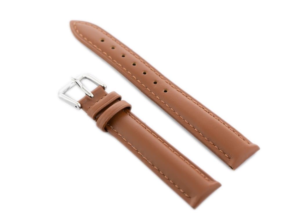 

Pasek skórzany do zegarka W94 - camel - 14mm