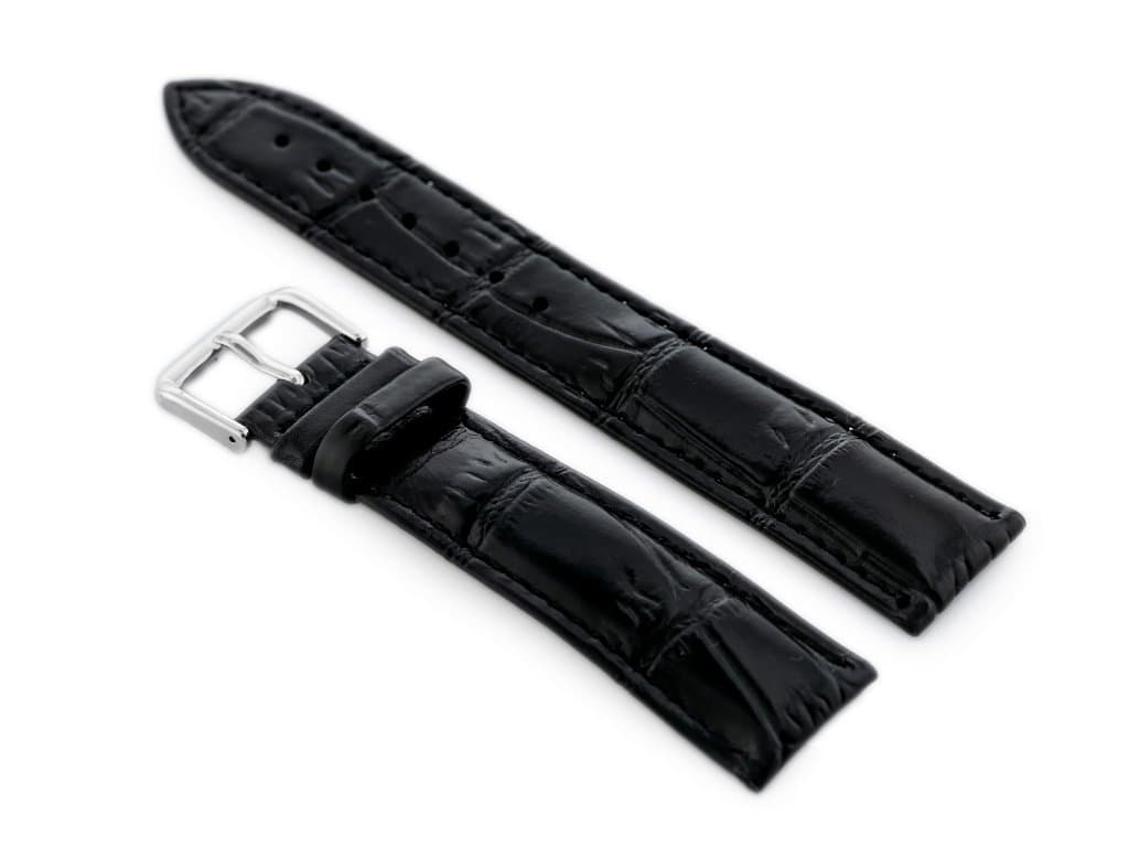

Pasek skórzany do zegarka W102L czarny - 24mm